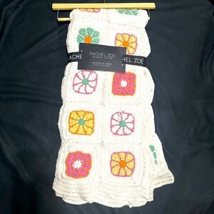 Rachel Zoe Handmade Decorative throw flower crochet Blanket 50×60